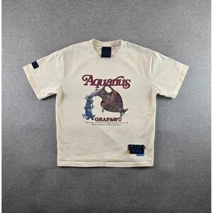 GRAF&WU T Shirt Mens Medium Cream Aquarius Outkast Aquemini Rap Streetwear Tee
